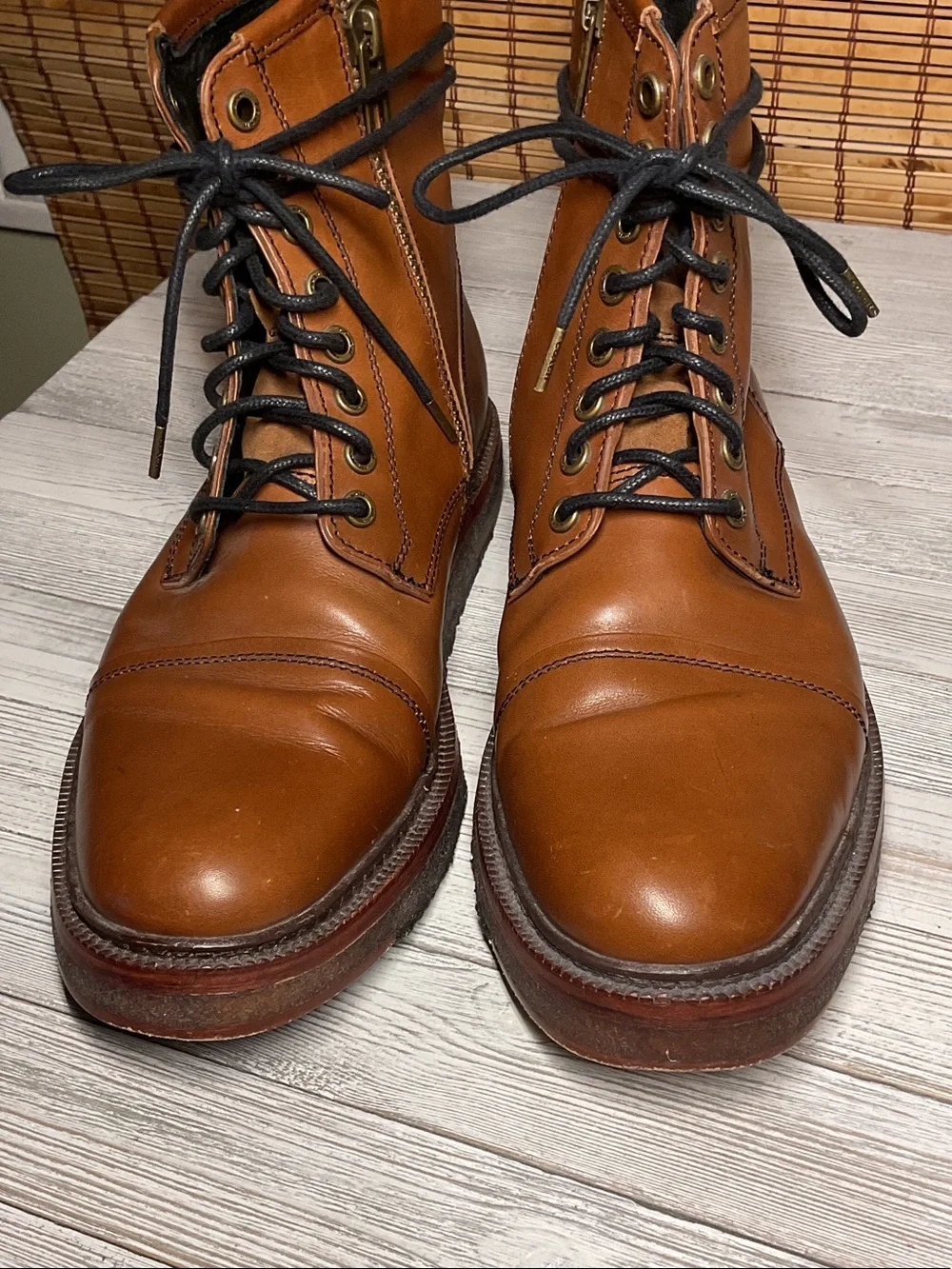 Coach Brown Leather Men's Henry Side Zip Boots Size EUC size 9.5